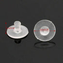 100pc Clear Rubber Earring Safety Back Bullet Clutch Earring Pad Jewelry Finding