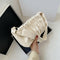 Women Candy Tote Bag Pleated PU Shoulder Portable Underarm Handbag (Beige)