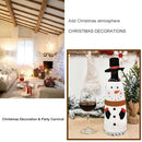 Cute Christmas Bottle Cover Red Wine Bottle Apron Table Decor (Snowman)