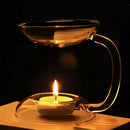 Candle Holder Transparent Glass Two-Story Candle Holder Candlestick Light D
