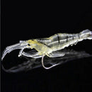 9Pcs Soft Shrimp Fishing Bait Worm Lures Hook Crankbaits Hooks Baits Tackle