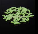 50Pcs 1.6cm Soft Plastic Fishing Lures Maggots Grubs Worms Baits Trout Breamã€LJ