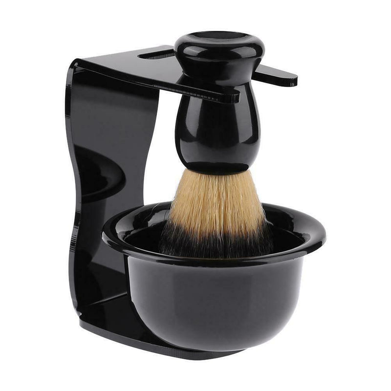 3 in 1 Shaving Soap Bowl+Shaving Brush+Shaving Stand Bristle Hair Shaver A