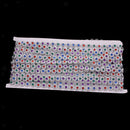 10 Yards Floral Rhinestone Beaded Chain Ribbon Trim Sewing Embellishment DIY