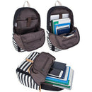 Teens School Bags,Student Canvas Bookbag,Durable Laptop Backpack Fits 16 In