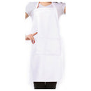 Bib Apron with Pockets Thicken Cotton Polyester Blend Cooking Kitchen RestauE9W4
