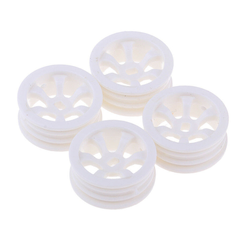 Durable Plastic Wheel Rims White for WLtoys K979/K989 Spare Parts, Pack of 4