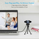 1080P Built-in Mic Game With Privacy Cover Tripod Fill Light HD Webcam Recording