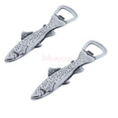 2Pcs Stainless Steel Trout Fish Bottle Opener Fridge Magnet, Bar Accessory