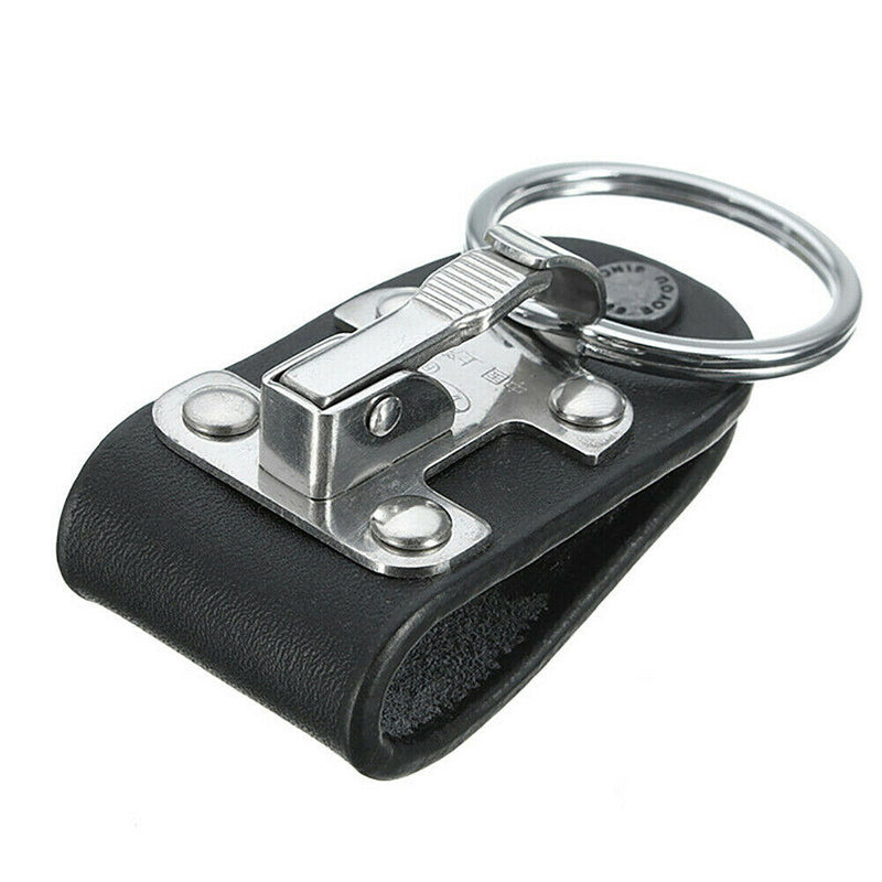Quick Release Detachable Key Chain Stainless Steel Belt Clip Ring Holder Keyring