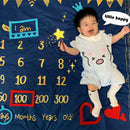 Infant Photography Blanket Props Baby Cartoon Monthly Milestone Background Mat