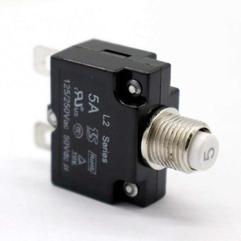 4Pcs 125/250V AC Push Button Circuit Breaker Reset Thermal Overload Switch