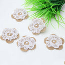 10pcs Handmade Jute Hessian Burlap Flower With Lace Rose Hat DIY Craft SWG
