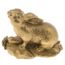 Chinese Fengshui Decor Money Lucky Wealth Brass Zodiac Rabbit Statue