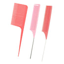 3x Heat-resistant Weaving Highlighting Foiling Hair Comb Dyeing Combs Pink