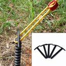 5x Plastic Screw Spiral Tent Peg Stakes Nail Outdoor Camping Awning Trip Kit MO