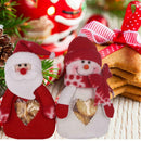 Santa Claus Snowman PVC Home Christmas Gifts Candy Bag (Sell in A Pair)