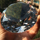 Transparent Multi-Faceted Crystal Diamond, 80mm Clear Crystal Glass Diamond