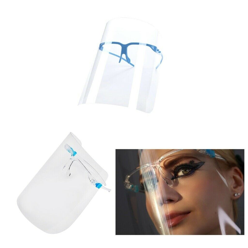 2Pieces Adjustable Full Face Shield Goggles Visor Hat Anti-Fog Dustproof