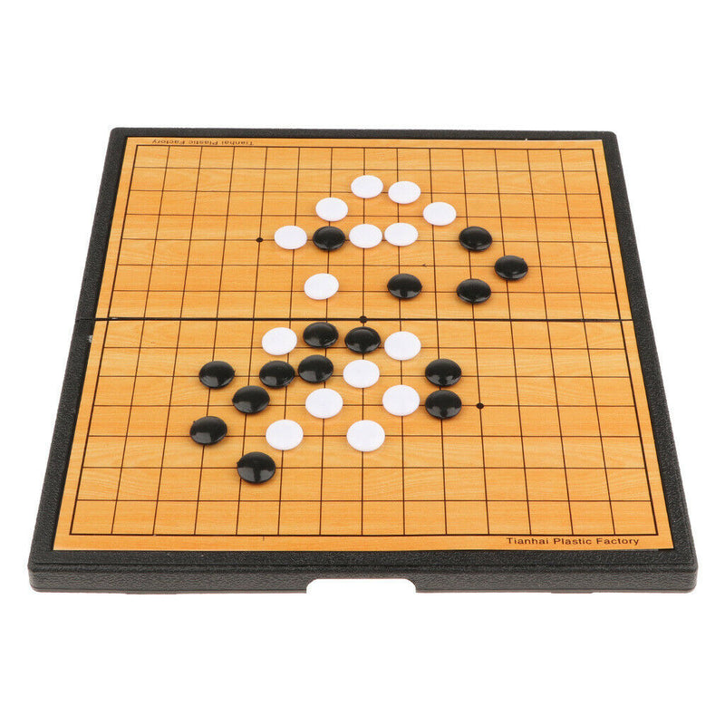 Chinese Gomoku Chess Game Set, Checkers Game Board Foldable for Travel Strategy