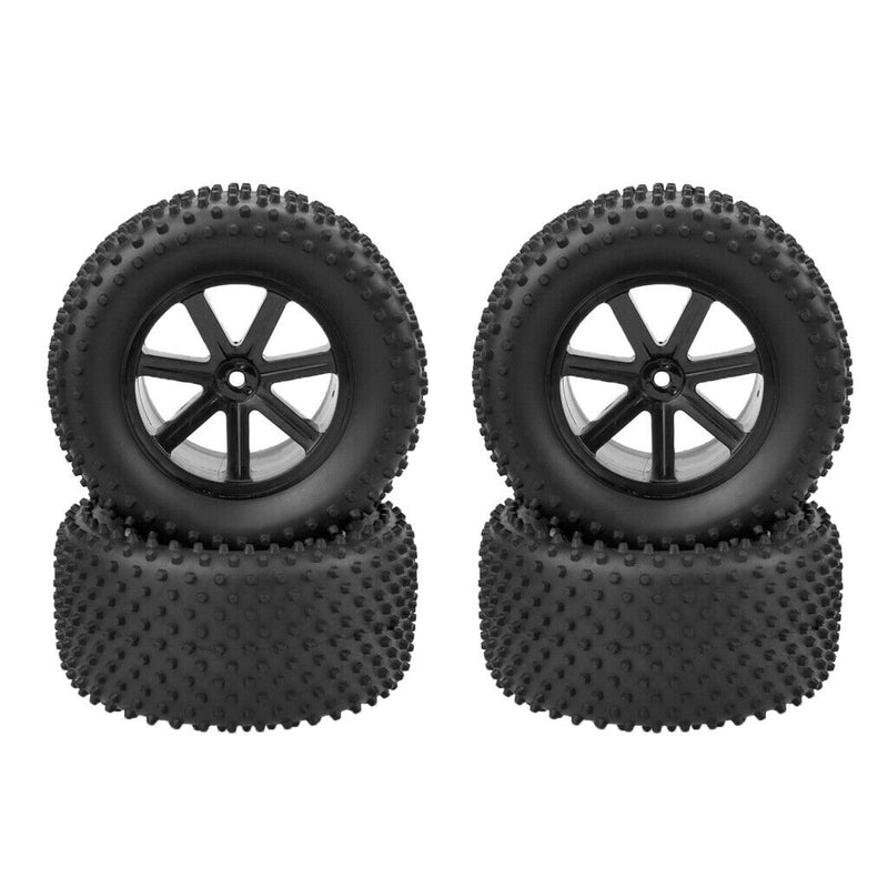 1:10 Buggy Car 4pcs Front&Rear Rubber Tires Tyre & Wheel Rims 12mm Hex for RC
