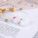 2PCs DIY Aquarium White Swan Figures Decor Fish Tank Ornaments Garden Statu Gw