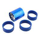 Aluminum Alloy Car Air Intake Turbonator Double Fan Turbine Turbo Gas Fuel-Saver