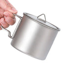 Titanium Cup 550Ml Ultralight Portable Pot Titanium Water Mug Cup For Outdo