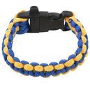 Bracelet Whistle Paracord Camping Sport Outdoor Trekking Followed blue yell