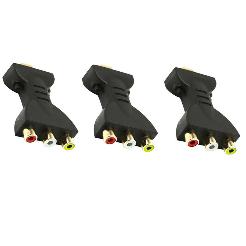 3pcs HDMI Male to RCA Video Audio AV Adapter AV Converter for Home Theater