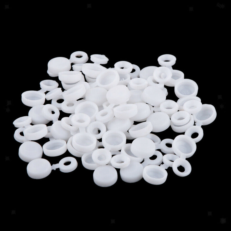 50 Pcs Screw Cover for 6g/8g Screws (3mm-5mm Shank Diameter), White