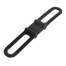 Silicone Strap Bike Torch Band Flashlight Clip Bicycle Light Holder (Black)