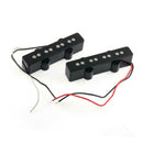 2Pcs 4 String Bridge Pickup Black for Jazz Bass Replacement