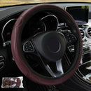 Universal Car Steering Wheel Cover Soft Leather Breathable Anti-slip 15''/38cm