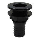 Durable Black Plastic 1-1/2'' Marine Thru-Hull Fittings Replacement for Boat
