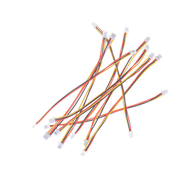 10 x Mini Micro SH 1.0mm 3-Pin JST Double Connector Plug Wires Cables 100MM BX