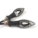 2pcs Triangle Amber LED Front/Rear Turn Signal Blinker Lights For Moto RNJ