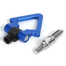 Aluminum Screw-on Front Bumper Triangle Tow Hook for European Car (Blue) A