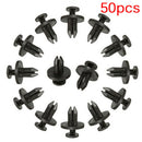 50pcs 6 mm Auto Car Bumper Fender Retainer Push Black Plastic Clips FastenLJ