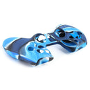 Anti Slip Camo Silicone Case Skin + 2 Thumb Grips for PS5 Controller (Blue)