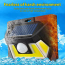54LED COB Outdoor Solar Wall Lamp Motion Sensor Waterproof 3 Sided Lights