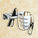 Pack of 1 Sturdy Aluminum Hair Dryer Holder Blow Dryer Organizer Basket Rack