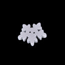 100Pcs White Snowflake DIY Wooden Buttons for XMAS Decor Scrapbooking Crafts MO