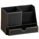 1Pcs PU Leather Multi-Function Desk Stationery Organizer Storage Box Pen/Pe U1N8