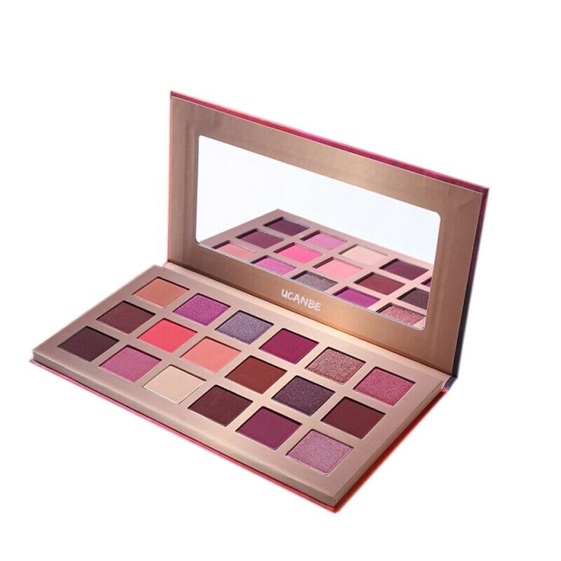 Ucanbe Shimmer Matte Dreamland Eyeshadow Makeup Palette 18 Color Purple Pin Z6M3