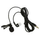 Lavalier Lapel Clip-on Microphone for Smartphones PC Audio Recording Black