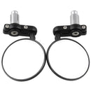 1 Pair 7/8 Round Motorcycle Mirrors 22mm Handle Bar End Side Rearview Mirrors