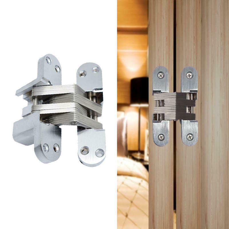 2 x Hidden Cross Hinge Invisible Concealed Hinges Folding Door Hinge D GRH
