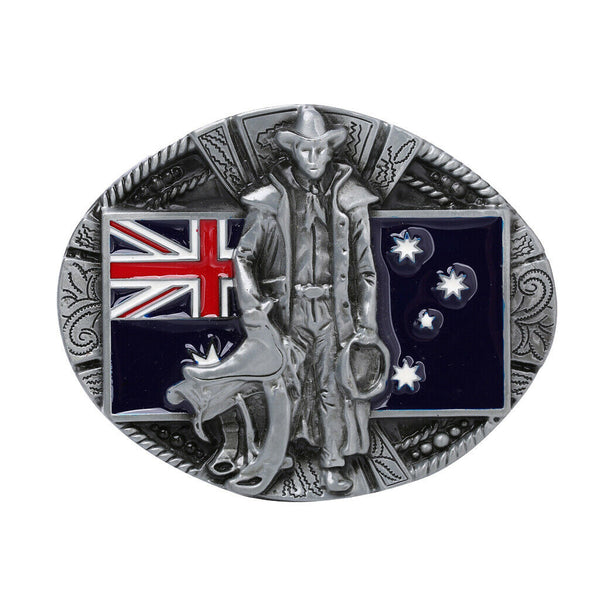 Knight Belt Buckle Western Cowboy Australian Flag Pattern Belt Buckles