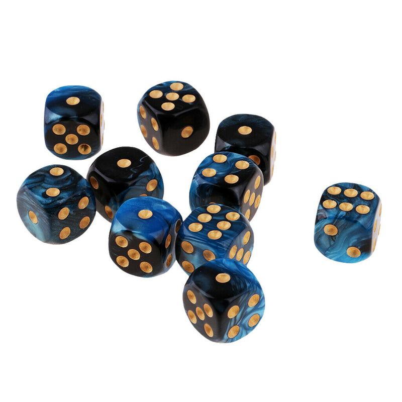 20 pack of 16mm Opaque Six Sided Spot Dice Games D6 D&D RPG